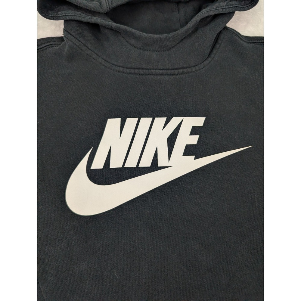 Nike Sportswear Hoodie Youth XL Black Club Fleece Pullover Thumbholes CV9336-010 - Picture 2 of 10